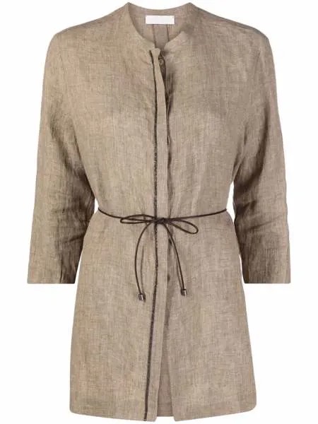 Fabiana Filippi tie-waist linen shirt