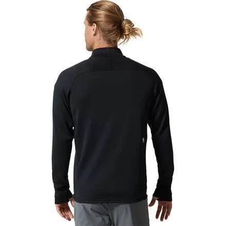 Куртка Polartec Power Grid с молнией до половины мужская Mountain Hardwear, черный