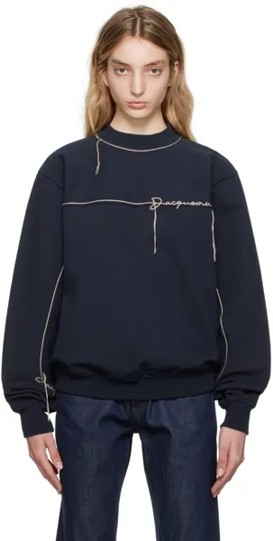 Темно-синий Толстовка Le Raphia 'Le Sweatshirt Fio' Jacquemus