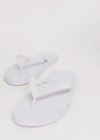 Белые шлепанцы ASOS DESIGN-Белый
