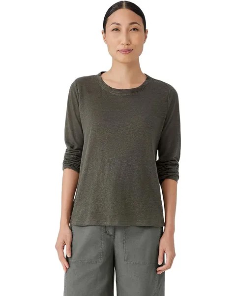 Футболка Eileen Fisher Crew Neck Long Sleeve, цвет Grove