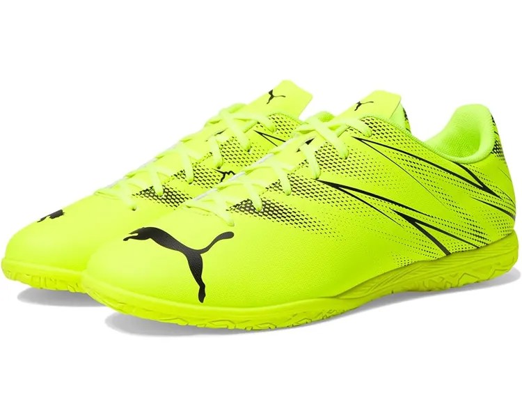 Кроссовки PUMA Attacanto Indoor Training, цвет Electric Lime/Puma Black