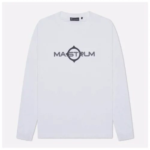Мужской лонгслив MA.Strum Logo Print FW21 белый , Размер S