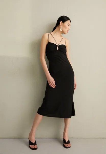 Коктейльное/праздничное платье VALERIE MIDI TIE DRESS DESIGNERS REMIX, цвет black