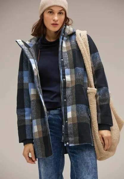 Короткое пальто Hoodie Karo Street One, синий