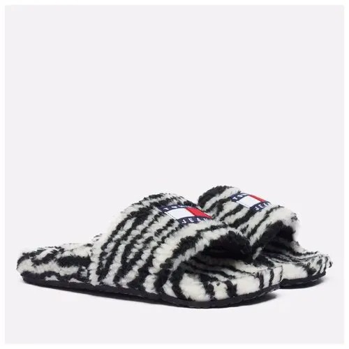 Женские сланцы Tommy Jeans Wild Animal Printed Pool Slide чёрный , Размер 39 EU