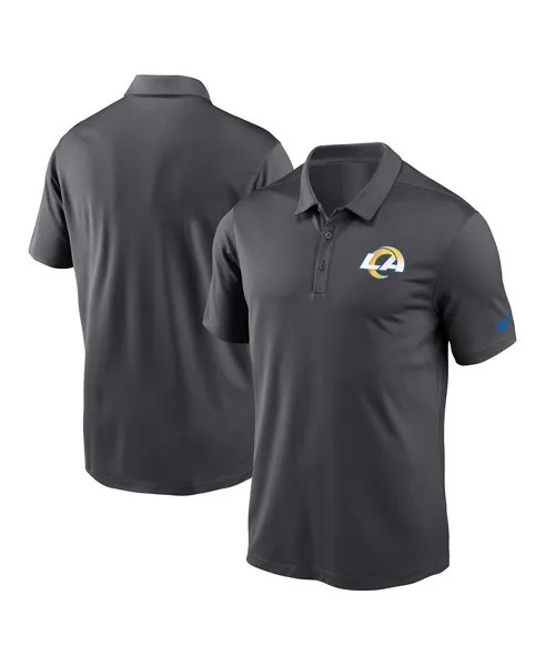 Мужская рубашка-поло с логотипом команды Los Angeles Rams Franchise Team антрацитового цвета Nike
