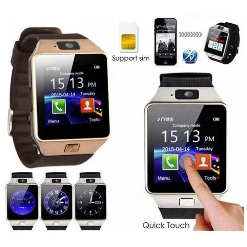 Умные смарт часы для мужчин наручные / Smart Watch Bluetooth коричневый цвет