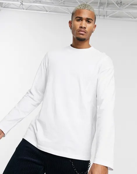 Белый oversize-лонгслив Jack & Jones Originals