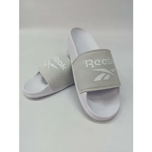 Шлепанцы Reebok, размер 6 US, белый/серый