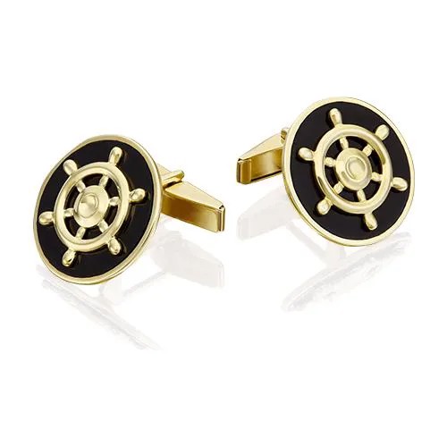 PLATINA jewelry Запонки из желтого золота без камней 10-0057-00-000-1130-22