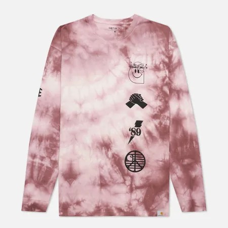 Мужской лонгслив Carhartt WIP L/S Tab, цвет розовый, размер S