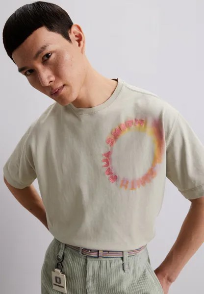 Футболка с принтом Paul Smith, бежевый