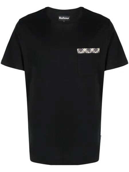 Barbour футболка с карманом, черный
