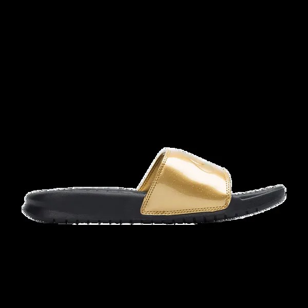 Кроссовки Nike Wmns Benassi Slides 'Metallic Gold', золотой