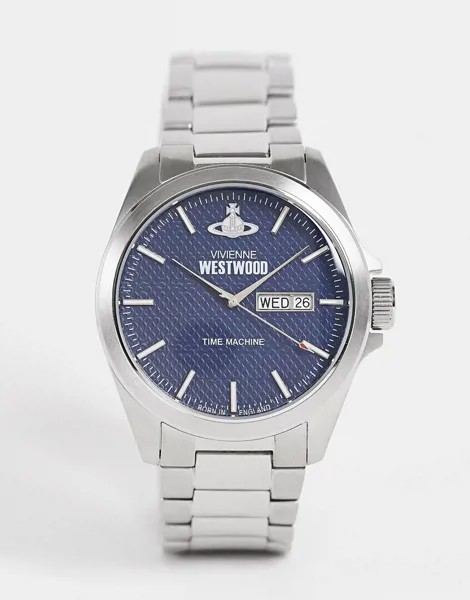 Часы-браслет с синим циферблатом Vivienne Westwood-Серебряный