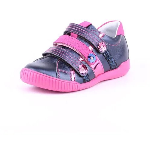 П/ботинки для девочек ELEGAMI 6-610101901,Темно-синий/фуксия,Размер 25