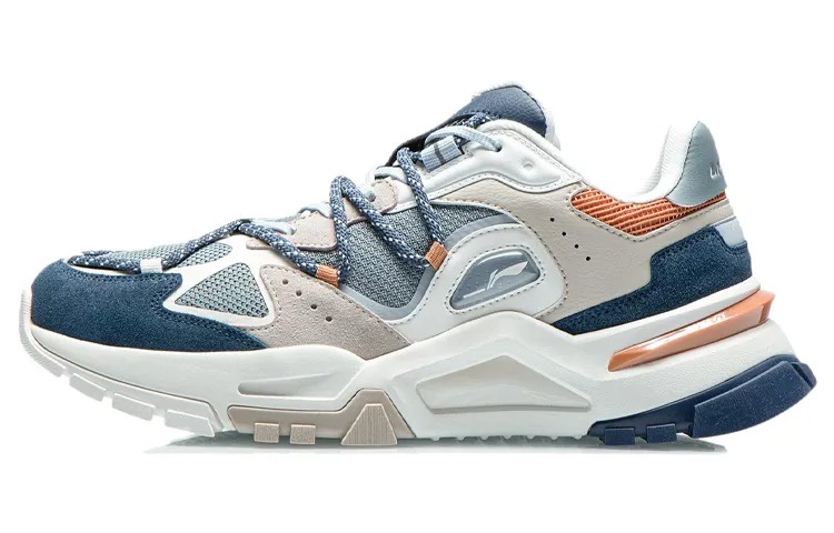 LINING Reverse Lifestyle Shoes Men Low-top Lead Gray Green/cloud Rain Gray/turbid Blue