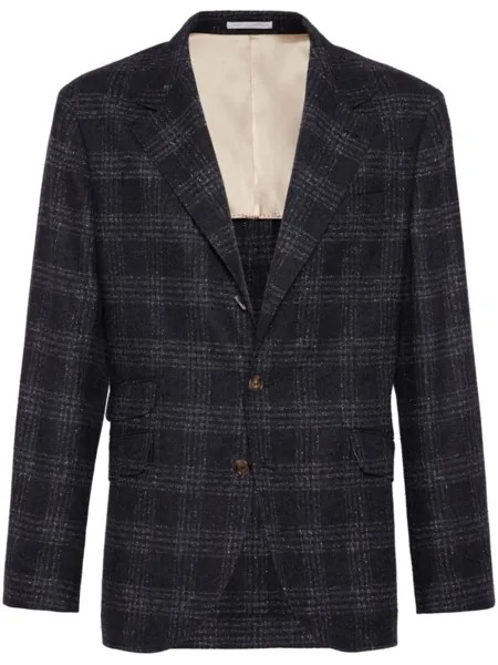 Brunello Cucinelli пиджак в клетку, черный