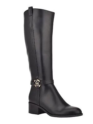 TOMMY HILFIGER Женские черные ботинки для верховой езды Diwan с миндалевидным носком на блочном каблуке, размер 6,5 м