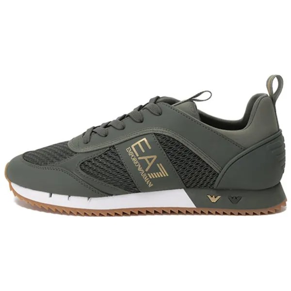 Кроссовки EMPORIO ARMANI EA7 Lifestyle Shoes Unisex Low-top Gold, золотой