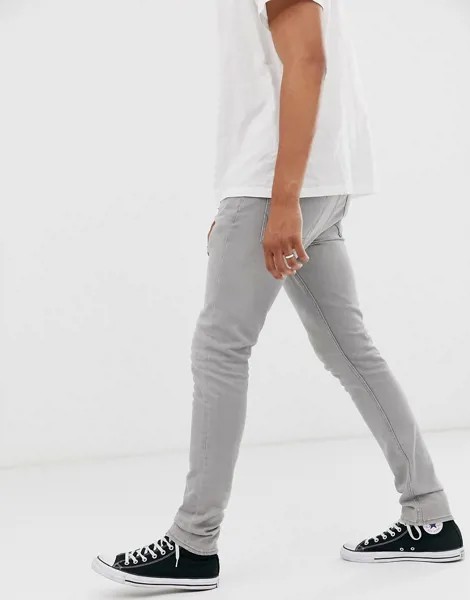 Серые выбеленные джинсы-сигареты AllSaints-Серый