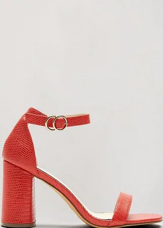 Красные туфли на каблуке для широкой стопы Miss Selfridge-Красный