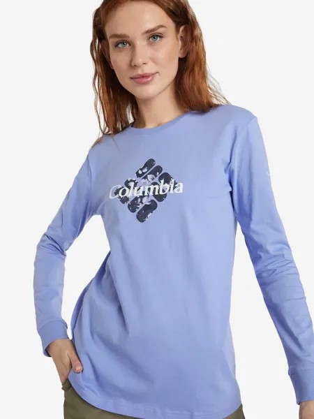 Лонгслив женский Columbia Culver City LS Graphic Tee, Голубой