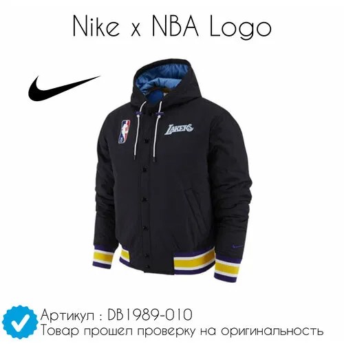 Бомбер NIKE Nike x Nba Logo, размер XL, черный, белый