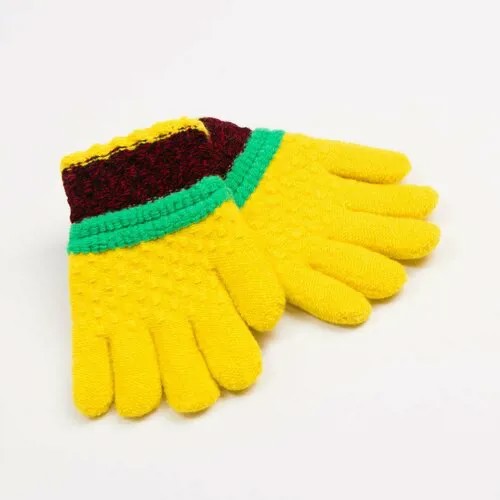 Перчатки Minaku, размер 15, желтый, голубой