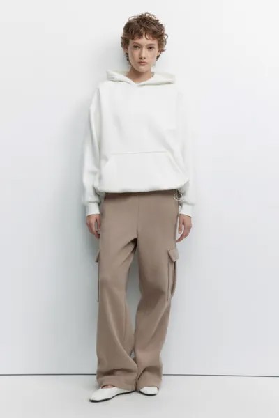 Худи oversize утепленная с капюшоном и карманом