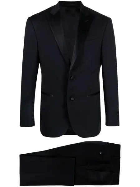 Corneliani костюм-тройка с однобортным пиджаком, синий