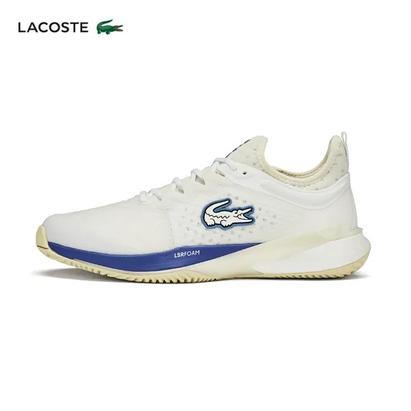 Кроссовки мужские Lacoste теннисные, белый / кремовый / синий