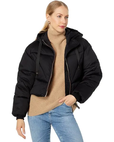 Пуховик Avec Les Filles Rose Gold Hardware Cropped, черный