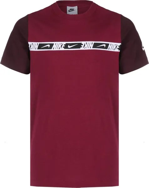 Футболка Nike Sportswear Repeat, винно-красный/рубиновый красный
