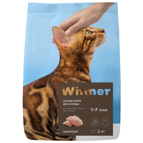 Корм для кошек Winner с курицей 2 кг