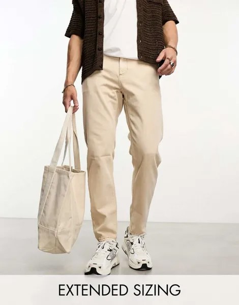 Классические жесткие джинсы цвета экрю ASOS DESIGN