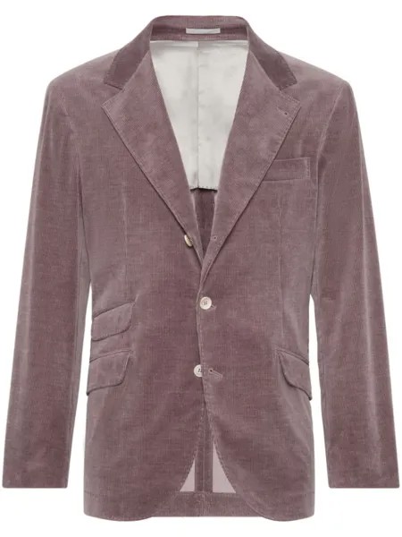 Brunello Cucinelli однобортный пиджак, фиолетовый