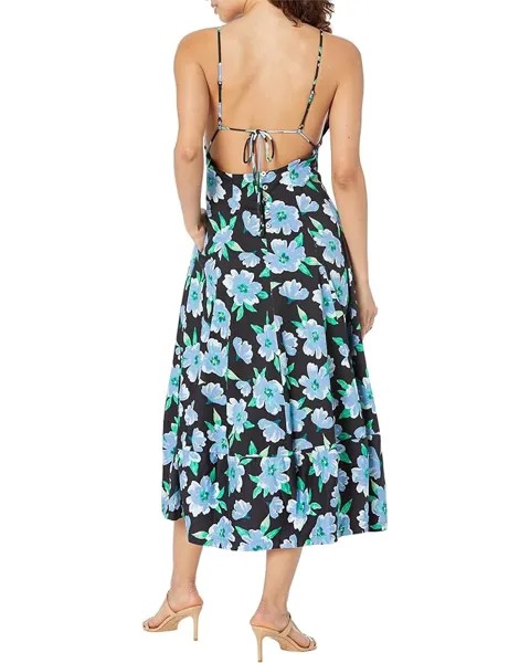 Платье Free People Finer Things Printed Midi Dress, цвет Black Combo