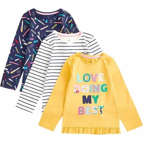 Лонгслив mothercare, размер 104, синий, белый