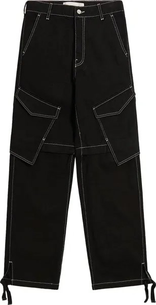 Брюки Dion Lee Denim Parachute 'Black', черный