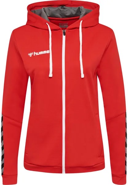 Толстовка Hummel Hoodie Hmlauthentic Poly Zip Hoodie Woman, цвет TRUE RED