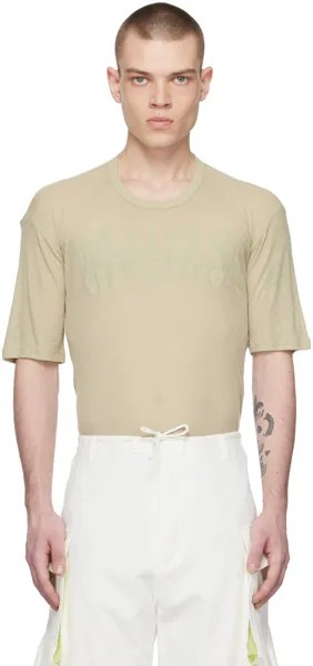 Beige Serafino T-Shirt Magliano