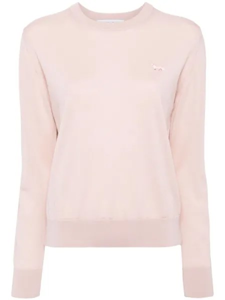 Maison Kitsuné джемпер с нашивкой baby fox, розовый