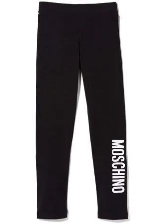 Moschino Kids легинсы с логотипом