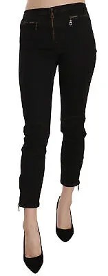 Джинсы PLEIN SUD JEANIUS Черные джинсы Skinny Denim с высокой талией и застежкой-молнией s. Рекомендуемая розничная цена W30 — 400 долларов США.