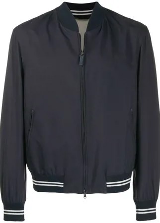 Brioni куртка-бомбер с контрастной отделкой