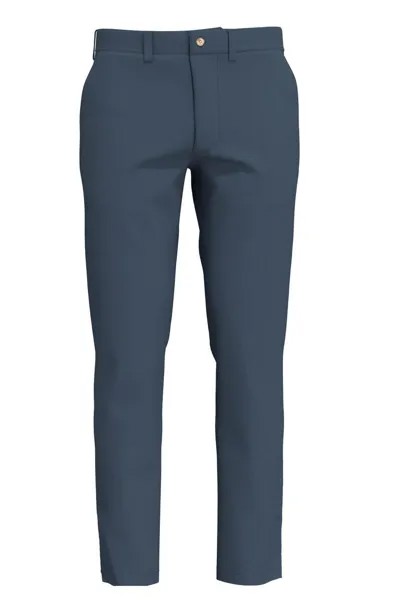 Классические брюки чинос Slim Fit из органического хлопка. Selected, синий