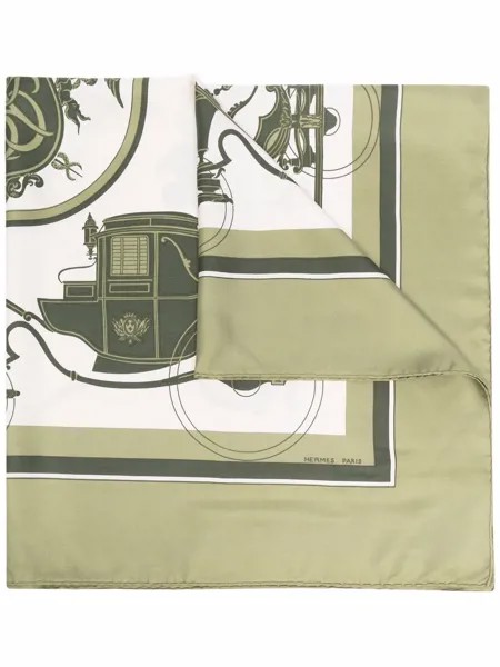 Hermès шелковый платок 1980-х годов с принтом