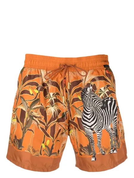 ETRO floral-print swimming shorts, оранжевый
